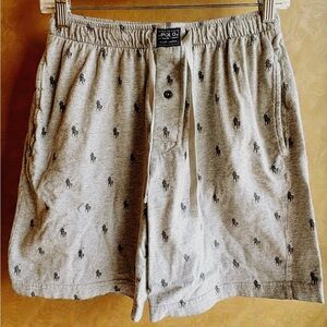 Polo Ralph Lauren Sleepwear Cotton Shorts Men’s S Grey Pony AOP All Over Pony EU